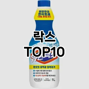 [리얼리뷰]락스 추천 순위  TOP10 구매가이드 2025년 10월 1주차