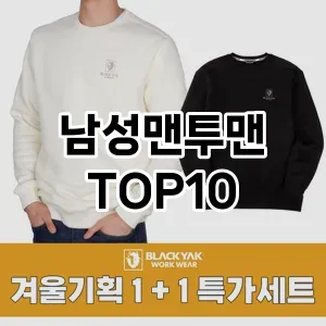 [리얼후기]남성맨투맨 추천 순위  TOP10 구매가이드 2025년 11월 5주차