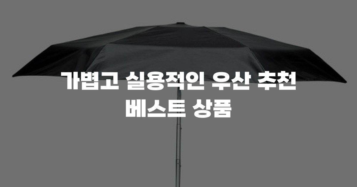 가볍고 실용적인 우산 추천 베스트 상품