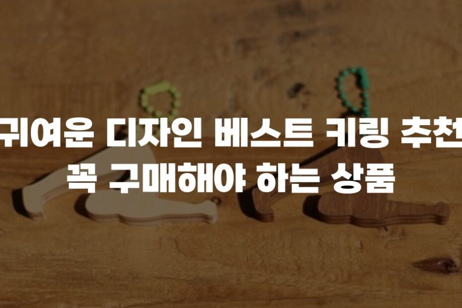 귀여운 디자인 베스트 키링 추천 꼭 구매해야 하는 상품