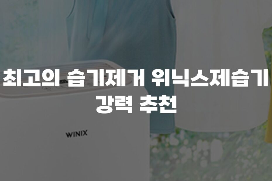 최고의 습기제거 위닉스제습기 강력 추천