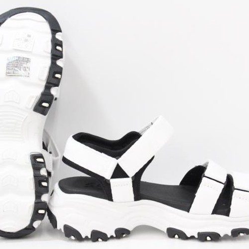 스케쳐스 샌들 딜라이트 프레쉬 캐치 스트랩 화이트 블랙 발편한 신발