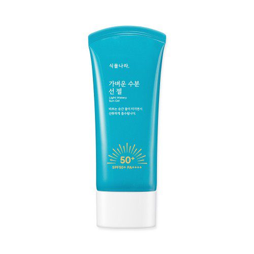 식물나라 가벼운 수분 선 젤 선크림 더블 기획 60mL x 2개, SPF50+ PA++++