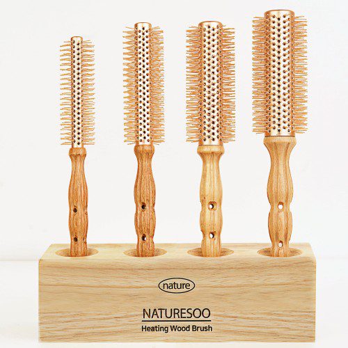 네이처수 가시롤 열판 드라이 롤브러쉬 전문가용 남자 여자 미용실 헤어 뿌리볼륨 샤킹