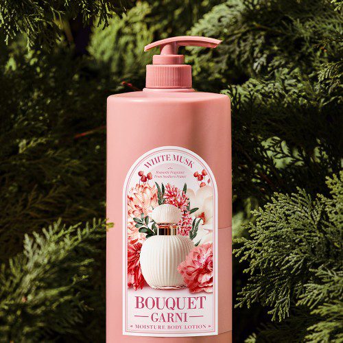 [2개] 부케가르니 모이스처 바디로션 1,000ml 화이트머스크 향