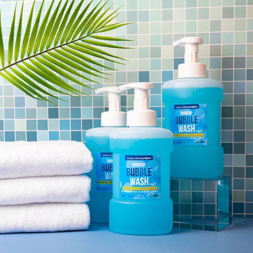 비츄인 순수 버블워시 과일향 거품 손세정제 카페 가정 업소 폼비누 펌프형 800ml, 5개