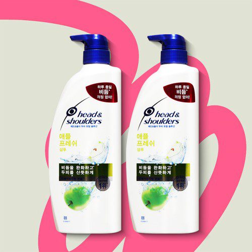 헤드앤숄더 애플프레쉬 샴푸 850ml 2개 비듬샴푸 가려움 가려운두피 두피진정