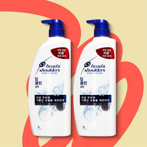 헤드앤숄더 딥클린 샴푸 850ml 2개 비듬샴푸 가려움 가려운두피 지성