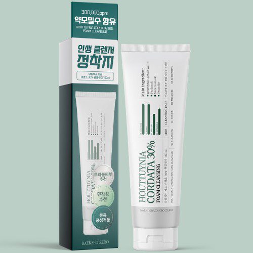 살림백서 제로 어성초 30% 폼클렌징 150ml 세안제 저자극 클렌싱 지성 민감성