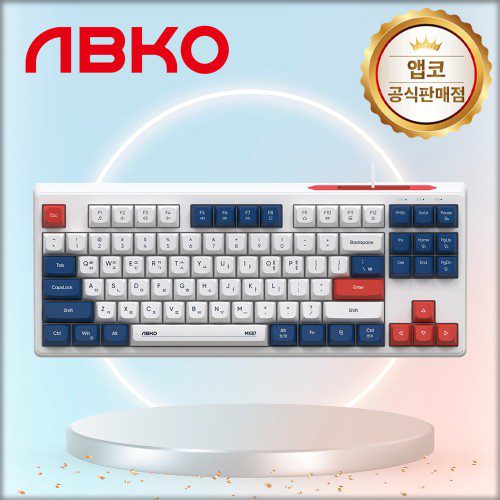 앱코 MK87 저소음 텐키리스 키보드 네이비, 멤브레인