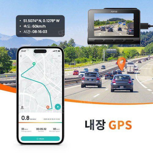관세포함 공식 70mai A810 글로벌 모델 울트라 HD 4K 내장 GPS