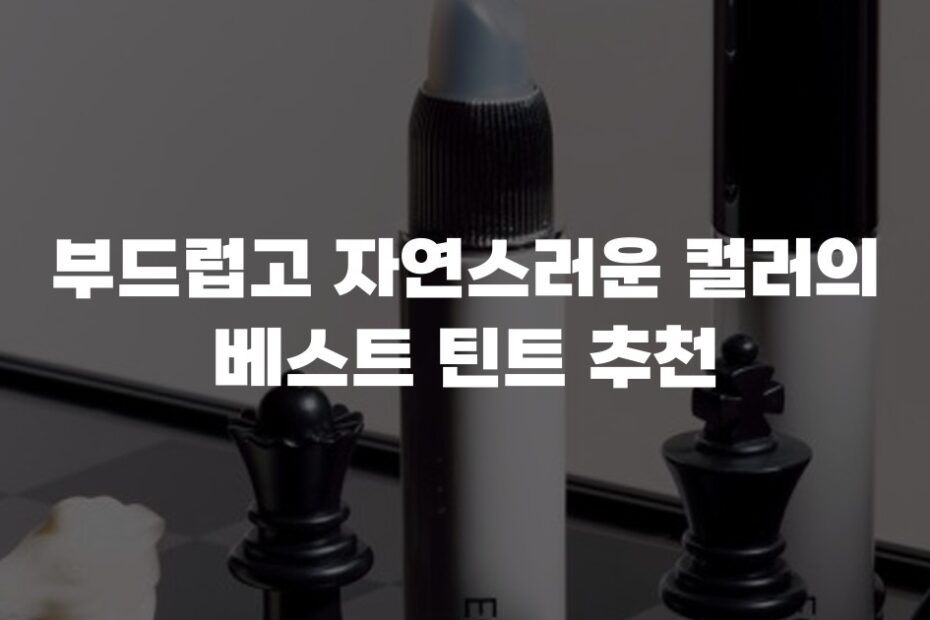부드럽고 자연스러운 컬러의 베스트 틴트 추천