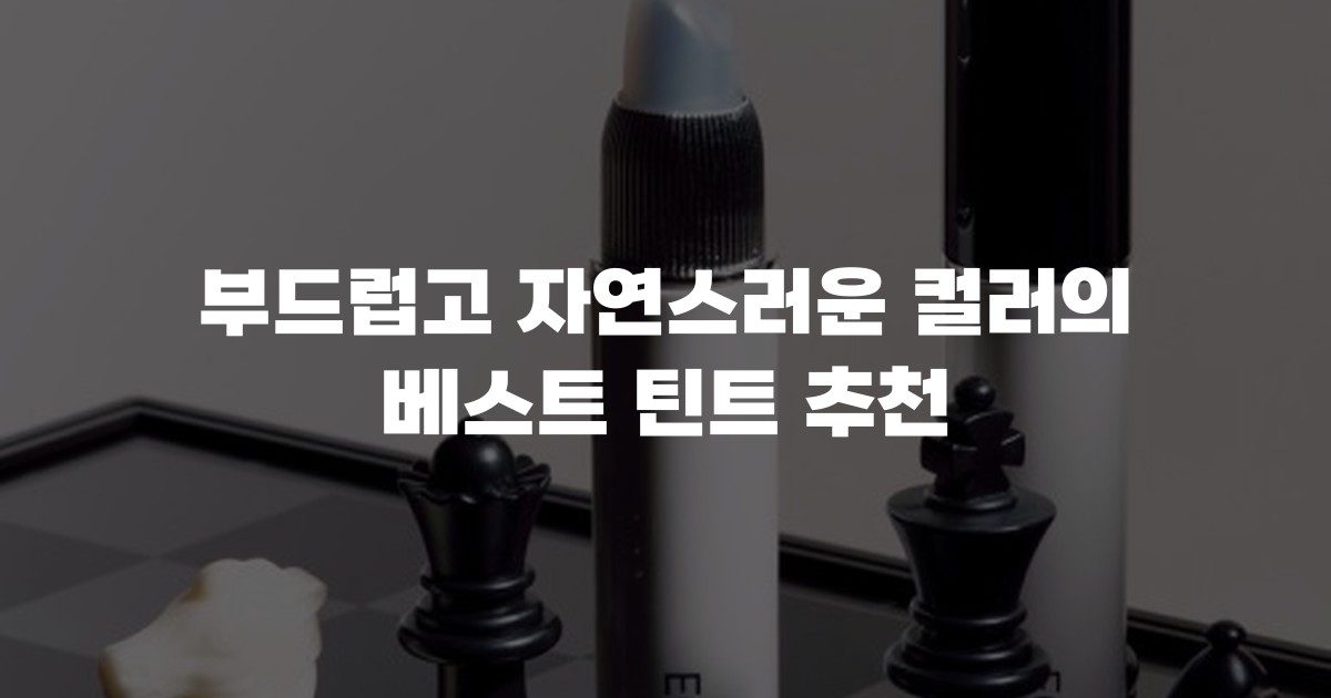 부드럽고 자연스러운 컬러의 베스트 틴트 추천