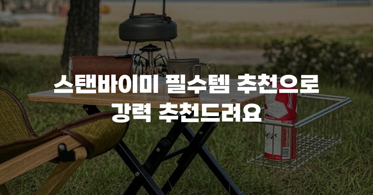 스탠바이미 필수템 추천으로 강력 추천드려요