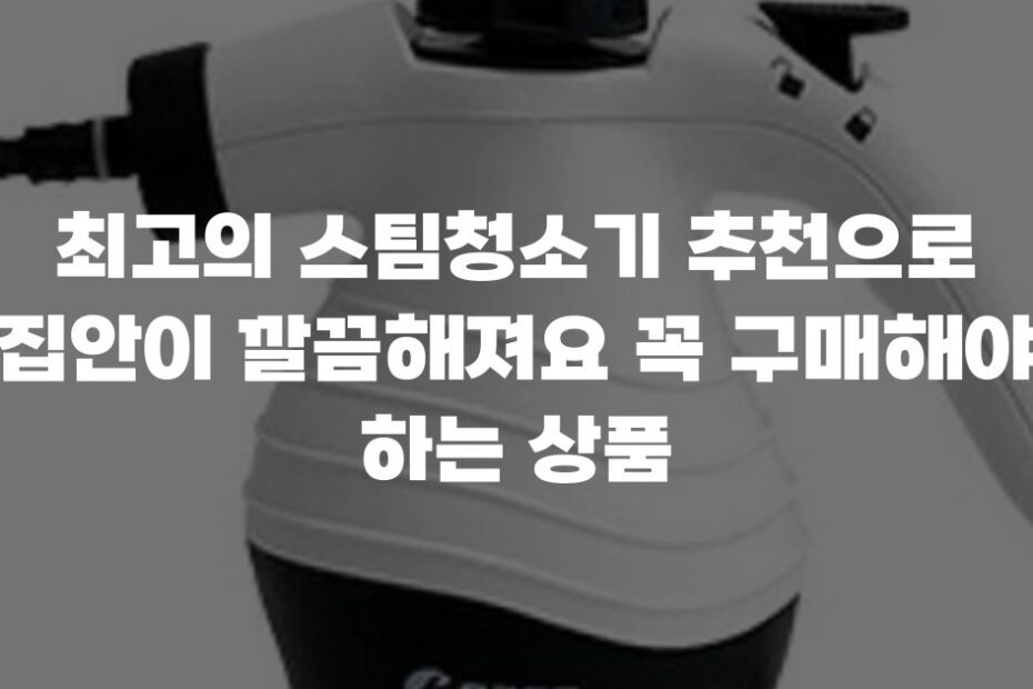 최고의 스팀청소기 추천으로 집안이 깔끔해져요 꼭 구매해야 하는 상품