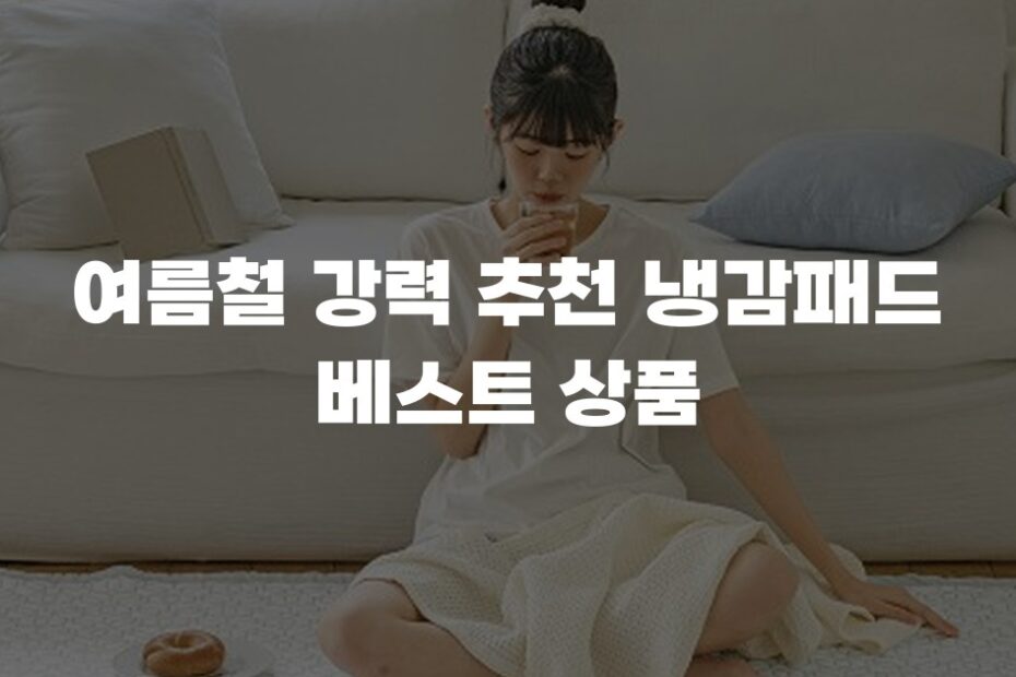 여름철 강력 추천 냉감패드 베스트 상품