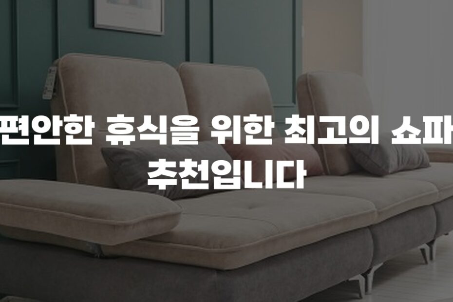 편안한 휴식을 위한 최고의 쇼파 추천입니다