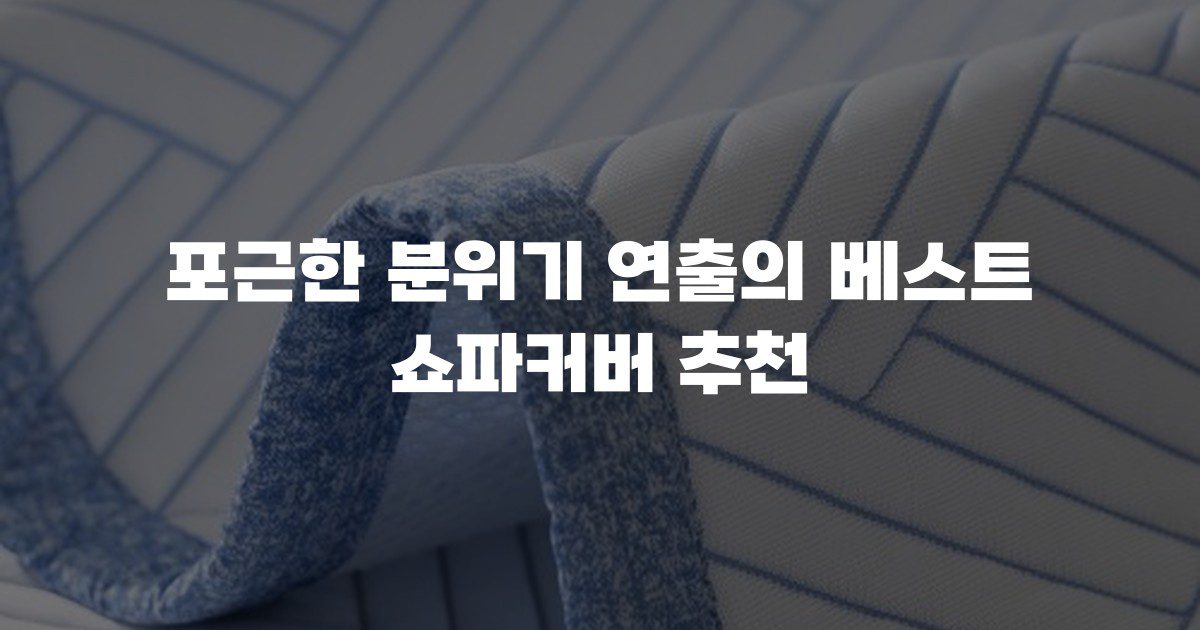 포근한 분위기 연출의 베스트 쇼파커버 추천