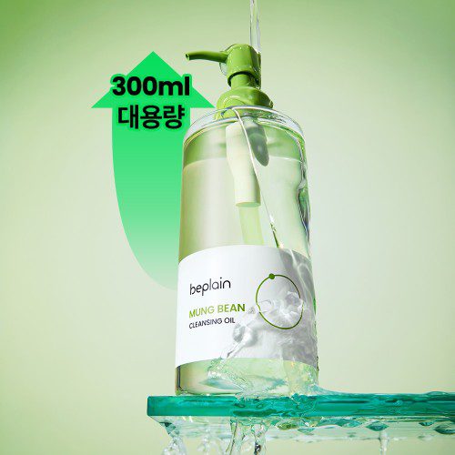 [대용량 듀오세트] 비플레인 녹두 약산성 클렌징폼 100ml+100ml 기획 + 녹두 클렌징 오일 300ml 대용량