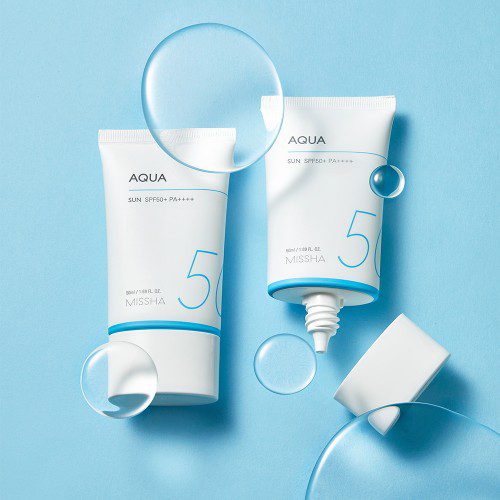 [미샤] 올 어라운드 세이프 블록 아쿠아 선크림 SPF50+/PA++++ 50ml, 2개