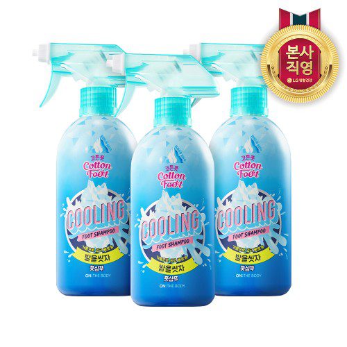 온더바디 코튼풋 발을씻자 풋샴푸 385ml 레몬 3개