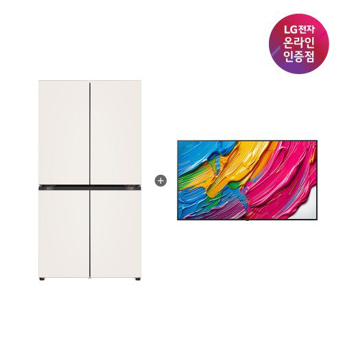 LG 디오스 오브제컬렉션 매직스페이스 냉장고 + LG QNED AI TV (T876MEE111 + 86QNED75AEA)