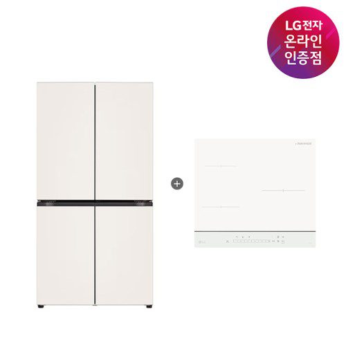 LG 디오스 오브제컬렉션 매직스페이스 냉장고 + LG 디오스 인덕션 (T876MEE111 + BEI3QKHLOE)