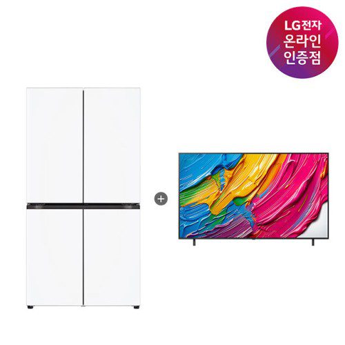 LG 디오스 오브제컬렉션 매직스페이스 냉장고 + LG QNED AI TV (T876MQQ111+ 65QNED75AEA)