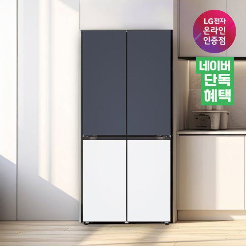 LG 디오스 오브제컬렉션 냉장고 Fit&Max 빌트인타입 냉장고 네이비/화이트(M516MNQ012S)
