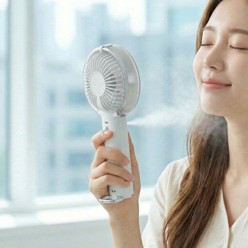 프롬비 미스트 사일런트스톰 저소음 휴대용 선풍기 미니 BLDC모터 4단계 손풍기 터보 FH282
