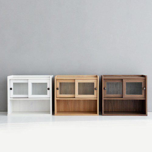 폴라보 미니수납장 좁은 2문 SHM4247SL 470x200x420mm, 2단, 화이트파인베니어 4712.1145