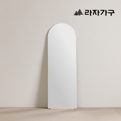 라자가구 오르 비산방지 이동식 대형 스탠드 아치형 예쁜 인테리어 전신거울 내추럴, L 와이드 600