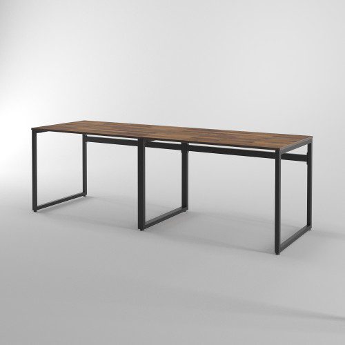 인디업 2인용컴퓨터책상 2400x300x720 슬림 철제 커플 형제 자매