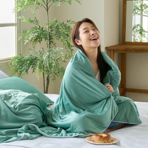 [냉감100%] 시원쿨쿨 냉감이불 시원한 양면 쿨 여름 이불 라이트그린, SS(슈퍼싱글)