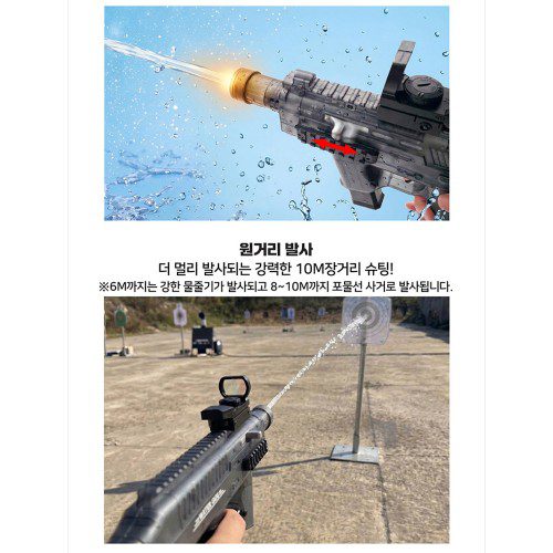 MP7 블리츠 전동물총 자동 워터건 파워 물놀이 유아 성인 어린이 장난감 여름 스티커세트