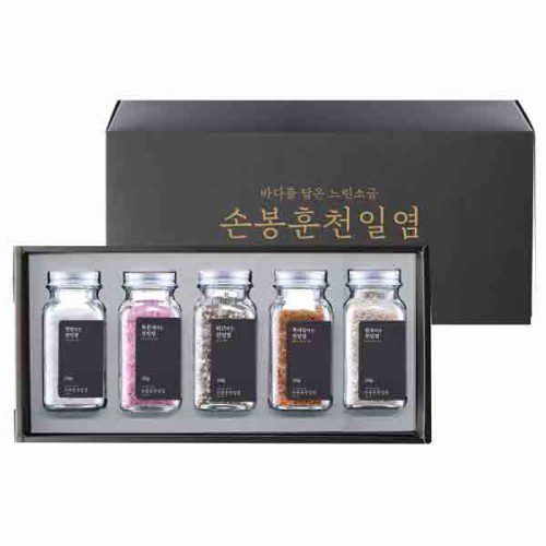 손봉훈 신안천일염 소금 선물세트 솔트레인보우 5종 집들이 결혼식 답례품 솔트
