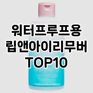 [진짜후기]워터프루프용 립앤아이리무버 추천 순위 구매가이드 TOP10 차이점과 선택기준